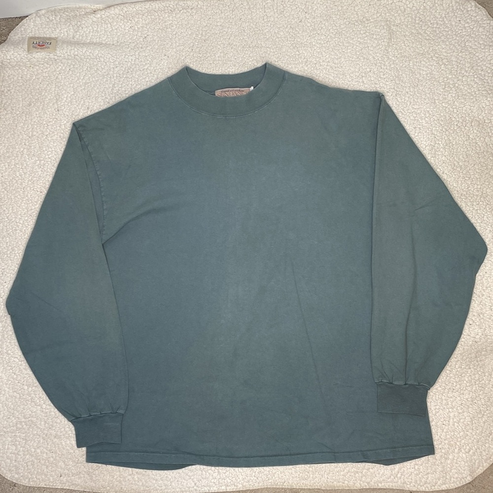 Sundance High Neck Green Long Sleeve Shirt: Size Extra Large